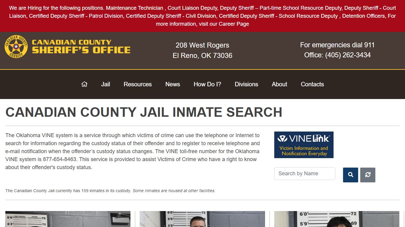 Inmate Search - Canadian County Sheriff's Office